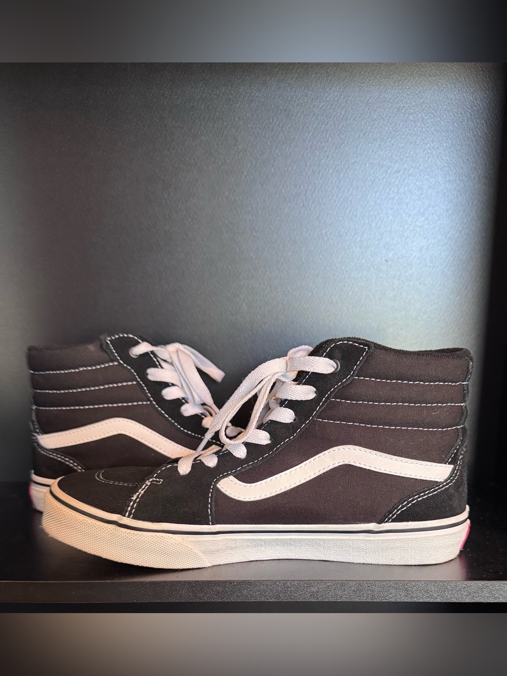 Vans Kids High Top Sneakers in Black and White